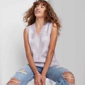 W Lavender Floral Wild Fable Soft Vest Size S |D13